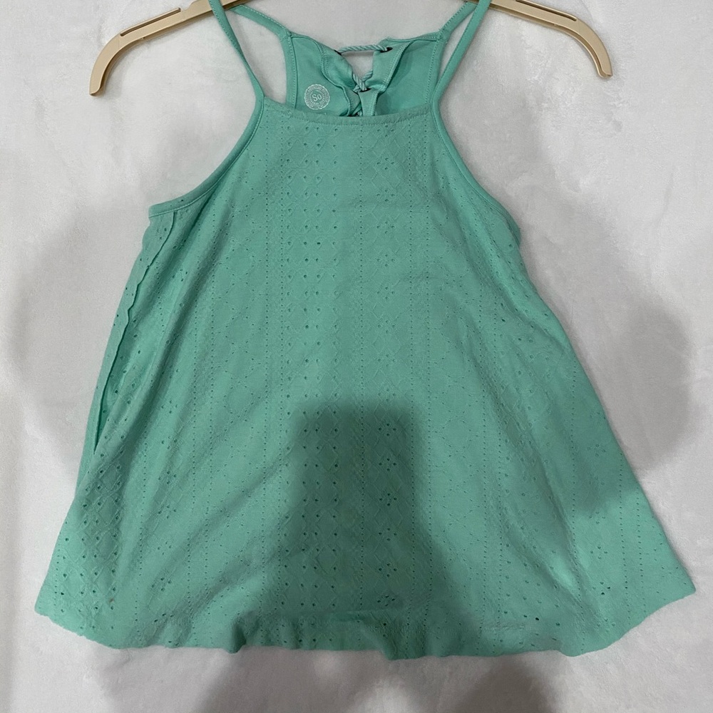 Lace up back flowy tank